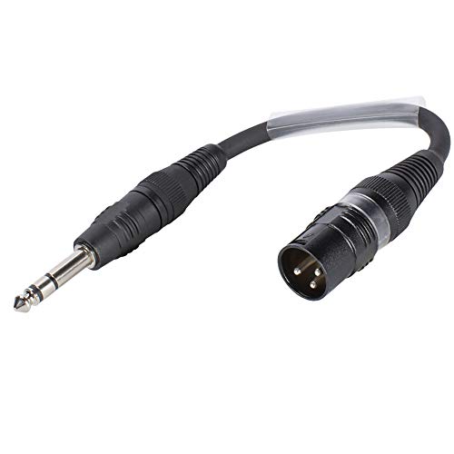 Sommer Cable Adapterkabel 6,3mm Klinke 3-pol male auf XLR 3-pol male 15cm HICON Stecker | SGFDU0015-SW von SommerCable