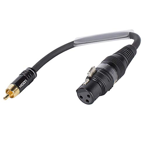 Sommer Cable Adapterkabel RCA Cinch 2-pol male auf XLR 3-pol female 15cm HICON Stecker | TRH8U0015-SW von SommerCable