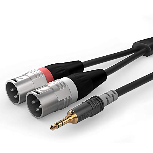 Sommer Cable Basic 3m 3,5mm Mini-Klinke auf 2x XLR Stecker (L+R) Adapterkabel Instrumentenkabel 3-pol Hicon Connectors | HBA-3SM2-0300 von Sommer Cable