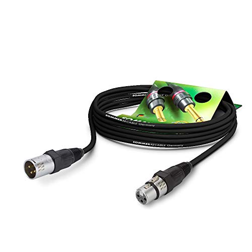 Sommer Cable Mikrofonkabel High End Galileo 238 - XLR 3-pol male Neutrik NC3MX-SOM/XLR 3-pol female Neutrik NC3FX-SOM, schwarz, Made in Germany by Sommer Cable (5m) von SommerCable