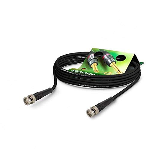 Sommer Cable Video 75 Ω – HD/3G/6G12-SDI / 4K-UHD SC-Vector 0.8/3.7 ausgestattet mit BNC/BNC 6G Hicon Schwarz (25 m) – Made in Germany by Sommer Cable von SommerCable