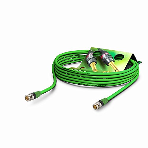 Sommer Cable Video-Patchkabel 6G-SDI/4K SC-Vector 0.8/3.7, BNC/BNC NBNC75BLP9X NEUTRIK Grün (7,5m) von SommerCable
