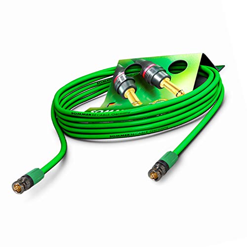 Sommer Cable 1,5m 6G SDI UHD Video-Patchkabel HD-SDI (HDTV) SC-Vector 0.8/3.7 Grün 1x 0,80 mm² Videokabel BNC Stecker NEUTRIK rearTWIST - VTGX-0150-GN-GN von Sommer Cable