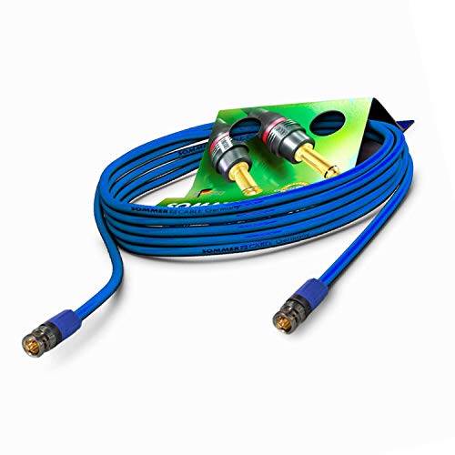 SommerCable 10m 6G 3G SDI Video-Patchkabel 4K UHD HD-SDI (HDTV) SC-Vector 0.8/3.7 1 x 0,80 mm² blau - BNC Stecker NEUTRIK - VTGX-1000-BL-BL von SommerCable