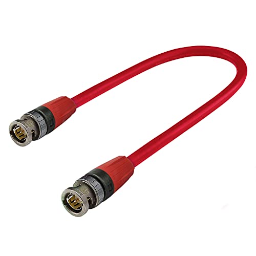 SommerCable 30cm 12G 6G 3G SDI BNC-Videokabel 4K 6K UHD HD-SDI (HDTV) SC-Vector 0.8/3.7 1 x 0,80 mm² rot BNC-Stecker NEUTRIK - VTGX-0030-RT-RT - 0,3m - 0.98 ft von SommerCable