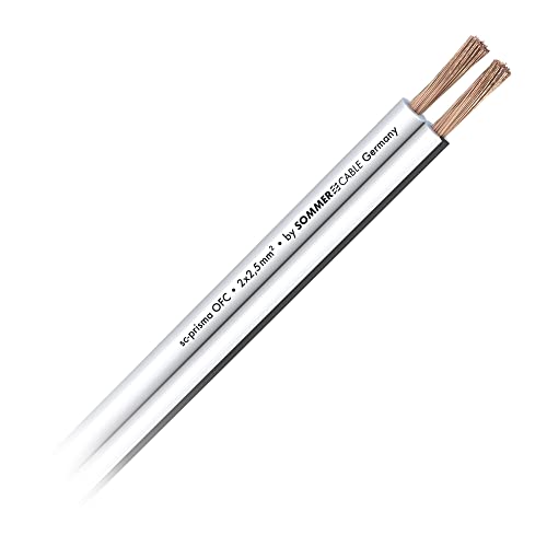 Sommer Cable 5m Lautsprecherkabel OFC 2x 2,5 mm² OFC weiß flach flexibel 500cm weiß - 401-0250-WS Sommer Cable 5m Lautsprecherkabel OFC 2x 2,5 mm² OFC weiß flach flexibel 500cm weiß - 401-0250-WS von Sommer Cable