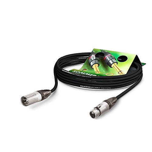 Sommer Cable Mikrofonkabel Club Series MKII XLR 3-pol Neutrik NC3MXX / XLR 3-pol Neutrik NC3FXX, mit Klettband, schwarz (15m) von Sommer Cable