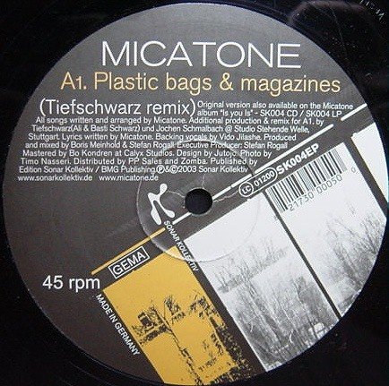 Plastic Bags & Magazines [Vinyl Maxi-Single] von Sonar Kollektiv (Rough Trade)