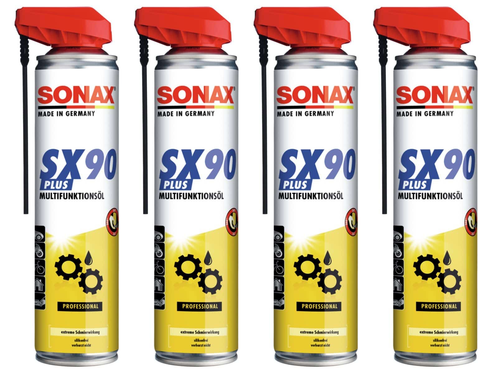 SONAX Multifunktionsöl, SX90 PLUS EasySpray, 400 ml, 4 Stück von Sonax