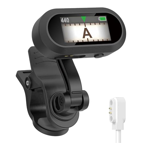 Sondery Clip-On Stimmgerät TFT Bildschirm Wiederaufladbar für Gitarre Ukulele Violine Bass alle Instrumente, Chromatisch 410-460Hz Kalibrierung, Gut lesbar bei starkem Licht Sondery Clip-On Stimmgerät TFT Bildschirm Wiederaufladbar für Gitarre Ukulele Violine Bass alle Instrumente, Chromatisch 410-460Hz Kalibrierung, Gut lesbar bei starkem Licht von Sondery