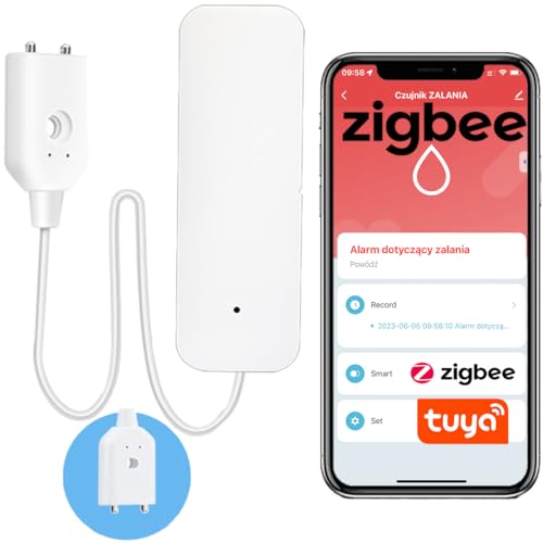 Sone Smart One Zigbee Wassermelder 3.0 – Wassersensor – Kompatibel mit Tuya & Smart Life – Alarm bei Wasseraustritt – Zigbee Water Leak Sensor – Kompakt & Smart von Sone Smart One