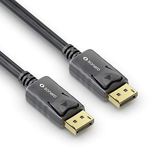 [Neu] sonero 1,8m DisplayPort Kabel 1.2, DisplayPort auf DisplayPort, 4K 60 Hz, 2K 144Hz, schwarz, 1,80m von Sonero