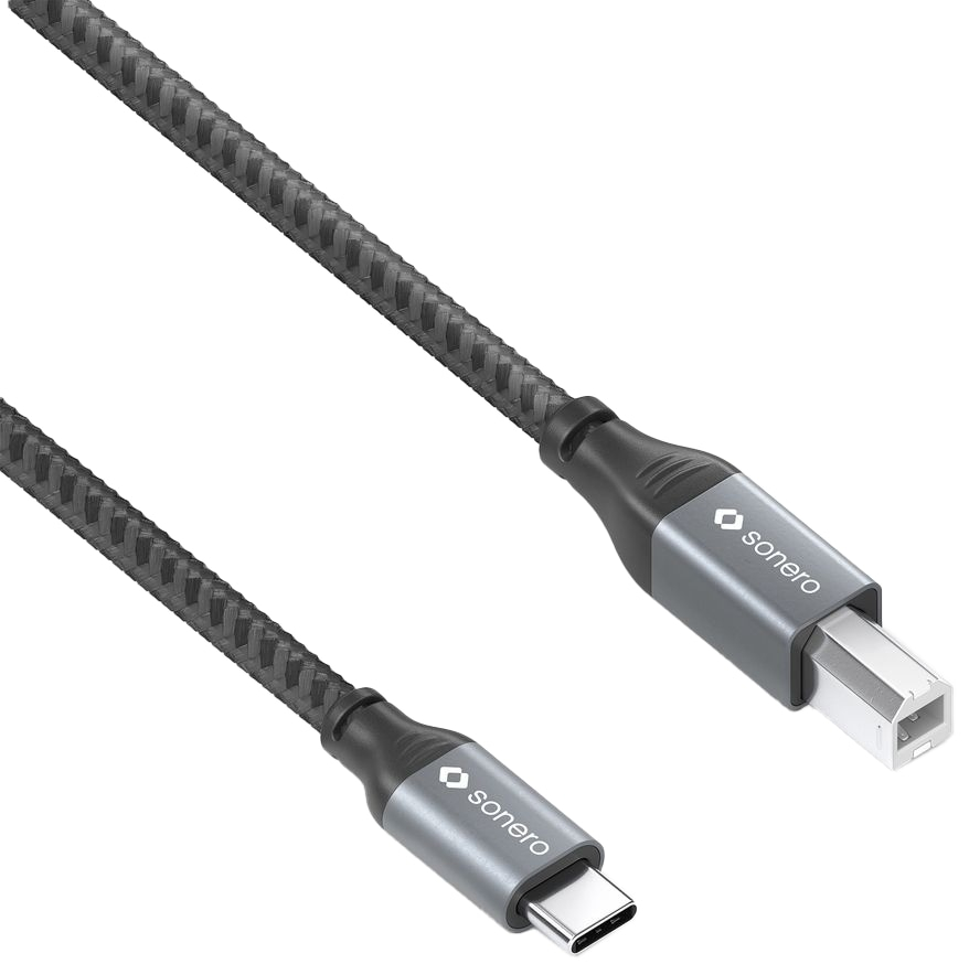 SONERO USB 2.0 Kabel SPC-U020-010 C/B 1m grau-schwarz SONERO USB 2.0 Kabel SPC-U020-010 C/B 1m grau-schwarz von Sonero