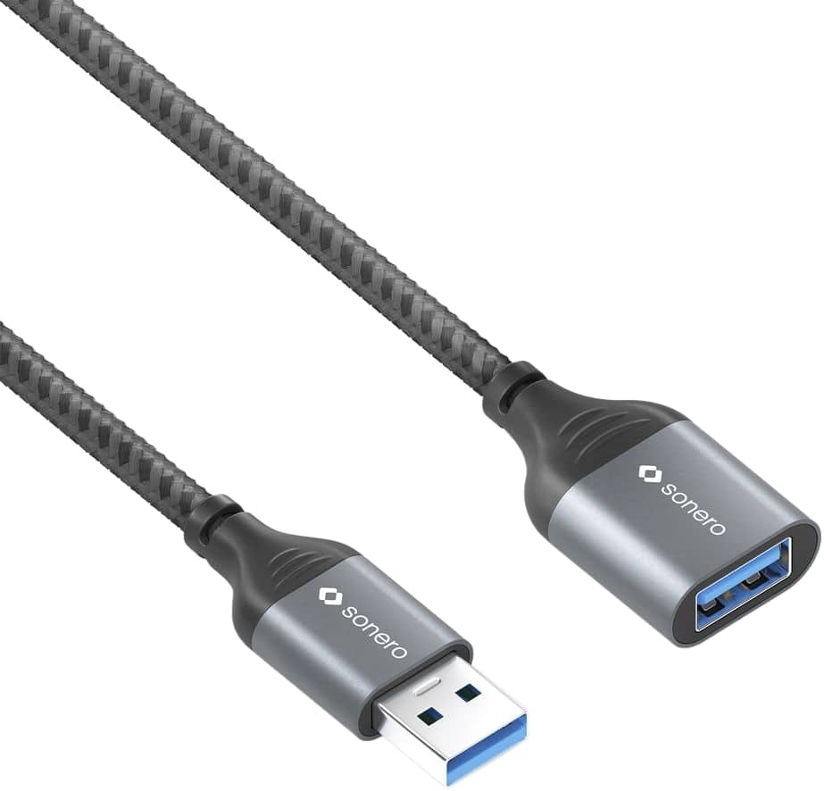 SONERO USB 3.0 Verlängerung SPC-U055-005 0,5m grau-schwarz SONERO USB 3.0 Verlängerung SPC-U055-005 0,5m grau-schwarz von Sonero