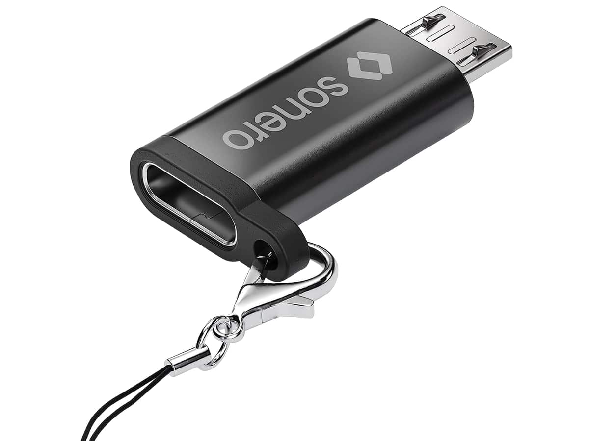 SONERO USB-Adapter OTG, Micro-USB auf USB-C Buchse, alu/schwarz SONERO USB-Adapter OTG, Micro-USB auf USB-C Buchse, alu/schwarz von Sonero