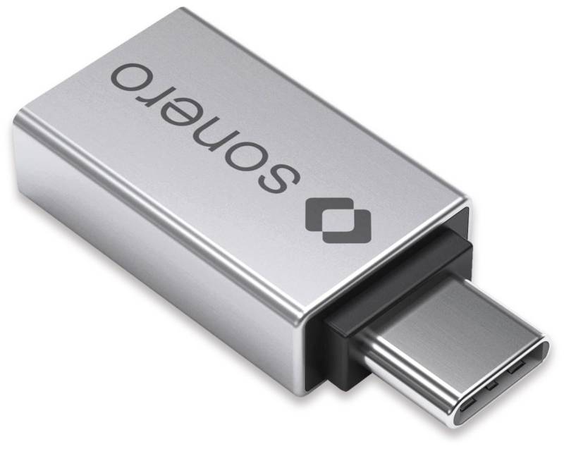 SONERO USB-Adapter Premium X-UA100, USB-C Stecker auf USB-A Buchse, silber von Sonero