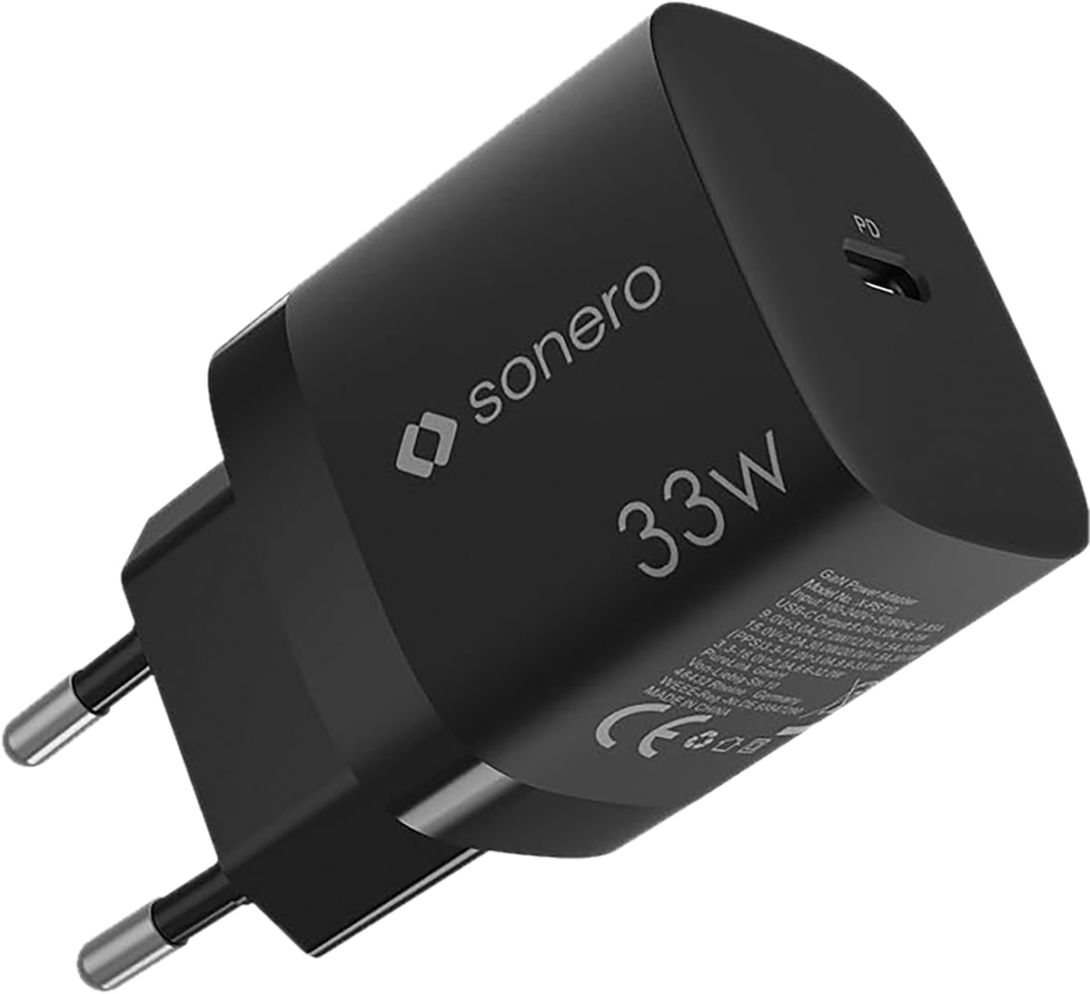 SONERO USB-C GaN Ladegerät X-PS110, 1 Port, 33W, schwarz SONERO USB-C GaN Ladegerät X-PS110, 1 Port, 33W, schwarz von Sonero