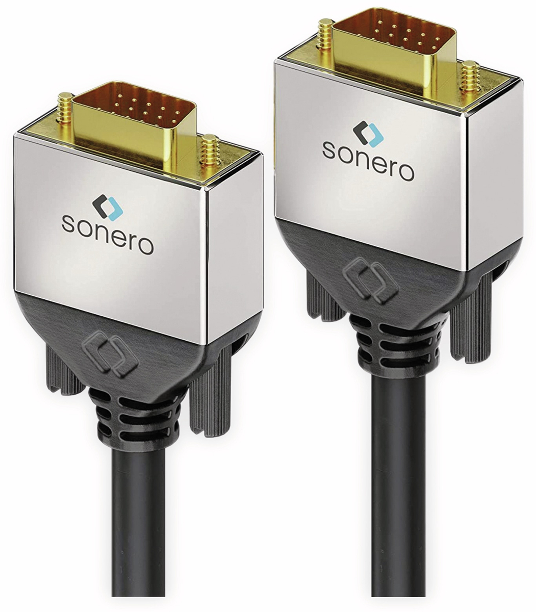 SONERO VGA-Anschlusskabel Premium, 10 m, Stecker/Stecker, Full-HD von Sonero