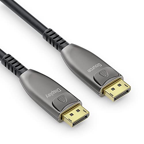 Sonero® 8K-DisplayPort 1.4 Kabel, Glasfaser-Hybrid-Kabel, Auflösung bis 8K 60 Hz (7680 x 4320) / 4K 120Hz (3840 × 2160), HDR und DSC Unterstützug, anthrazit, 10 Meter von Sonero