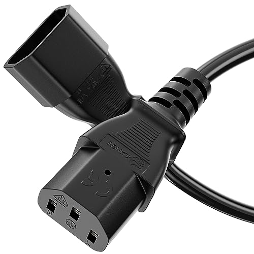 Sonero® Euro-Netzkabel-Verlängerung, Strom-Kabel für Haushaltsgeräte, IEC-Stecker C13 auf IEC-Buchse C14, 2.00m, schwarz von Sonero