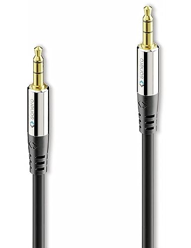Sonero® Premium 3,5mm Klinke Audiokabel, 1,50m, vergoldete Kontakte, schwarz von Sonero