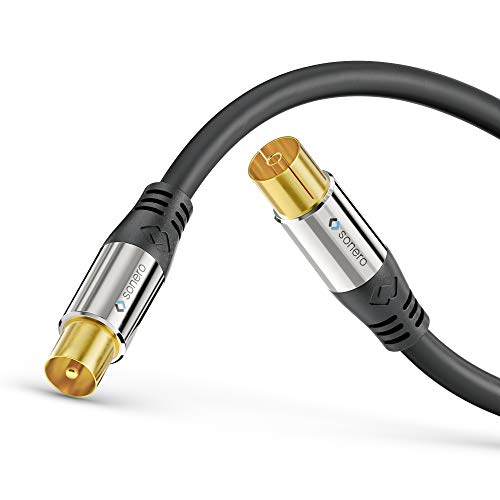 Sonero Antennenkabel SAT Kabel Koaxialkabel Satelitenkabel TV 5,00m 2fach geschirmt, für HDTV, Receiver, Internet, Satelit, DAB, Radio, schwarz Sonero Antennenkabel SAT Kabel Koaxialkabel Satelitenkabel TV 5,00m 2fach geschirmt, für HDTV, Receiver, Internet, Satelit, DAB, Radio, schwarz von Sonero