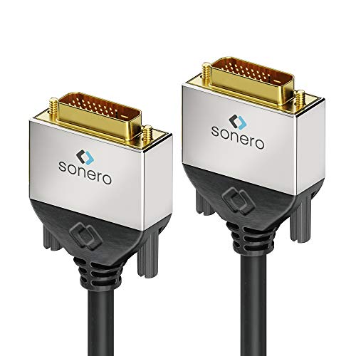 Sonero DVI-Kabel Premium, 5 m, Dual Link, Stecker/Stecker (24+1) von Sonero