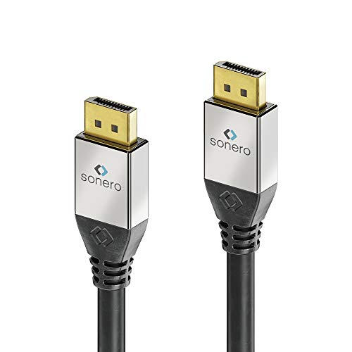 Sonero DisplayPort-Kabel Premium, 2 m, Stecker/Stecker, 4K, schwarz von Sonero