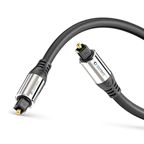 Sonero Premium optisches Toslink Kabel, 1,00m, vergoldete Kontakte, schwarz S-OC100-010 von Sonero