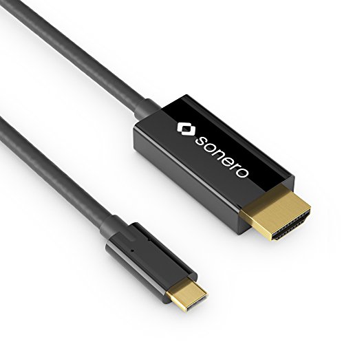 Sonero UCC020-020 USB-C auf DisplayPort Kabel, 4K@60Hz mit 18Gbps, USB 3.1, Alt Mode, Thunderbolt 3 kompatibel für MacBook Pro, Samsung S8, Dell XPS 15 und andere USB-C Computer, 2,0m schwarz Sonero UCC020-020 USB-C auf DisplayPort Kabel, 4K@60Hz mit 18Gbps, USB 3.1, Alt Mode, Thunderbolt 3 kompatibel für MacBook Pro, Samsung S8, Dell XPS 15 und andere USB-C Computer, 2,0m schwarz von Sonero