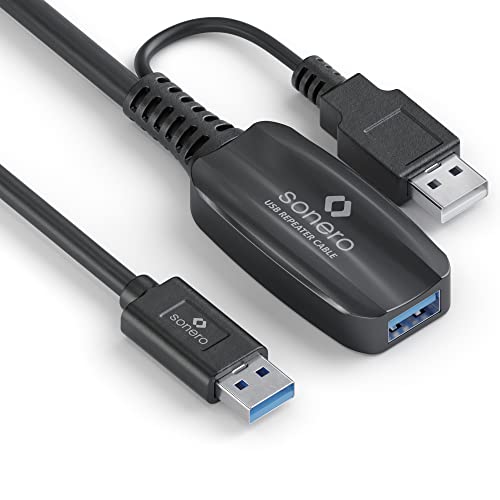 Sonero USB 3.2 Gen1x1 Aktive Verlängerung - A/A - schwarz - 10,00m von Sonero