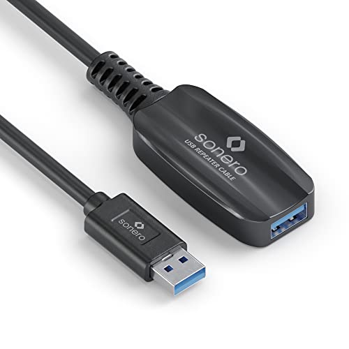 Sonero USB 3.2 Gen1x1 Aktive Verlängerung - A/A - schwarz - 5,00m von Sonero