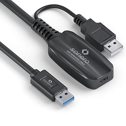 Sonero USB 3.2 Gen1x1 Aktive Verlängerung - A/C - schwarz - 10,00m von Sonero