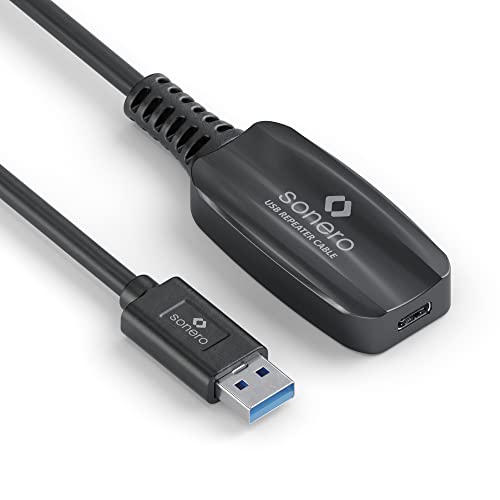 Sonero USB 3.2 Gen1x1 Aktive Verlängerung - A/C - schwarz - 5,00m von Sonero