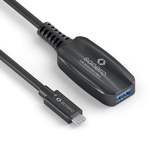 Sonero USB 3.2 Gen1x1 Aktive Verlängerung - C/A - schwarz - 5,00m von Sonero
