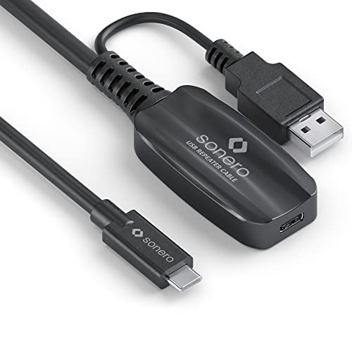 Sonero USB 3.2 Gen1x1 Aktive Verlängerung - C/C - schwarz - 10,00m von Sonero