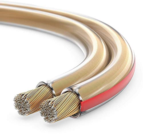 sonero® 25 Meter 2x0,75mm² CCA Lautsprecherkabel / Boxenkabel, Farbe: transparent von Sonero