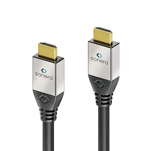 sonero® Premium High Speed HDMI Kabel mit Ethernet, 2,00m, UltraHD / 4K / 60Hz, 18Gbps, schwarz von Sonero