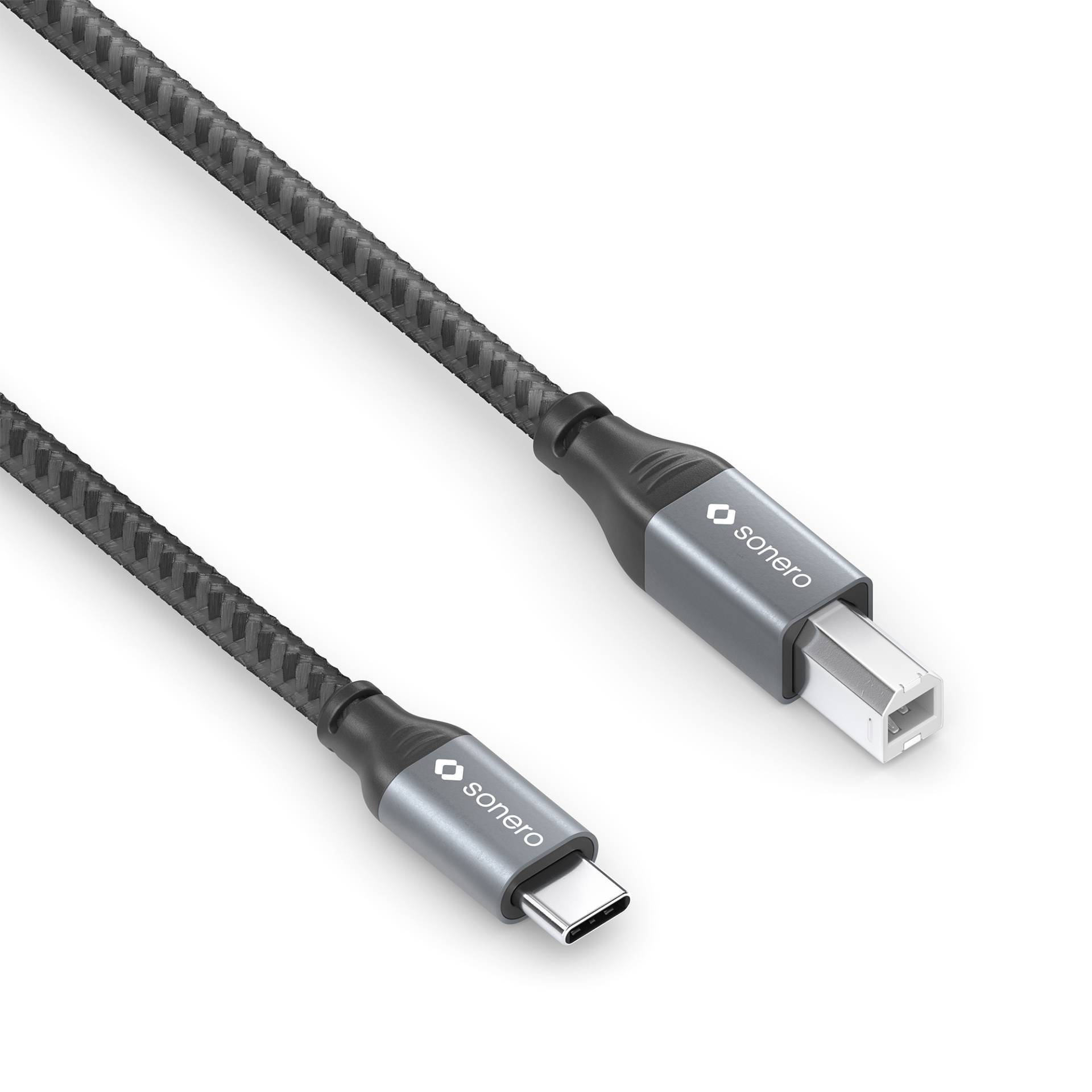 sonero USB 2.0 Kabel - C/B -Aluminium-space grey/schwarz - 1,00m sonero USB 2.0 Kabel - C/B -Aluminium-space grey/schwarz - 1,00m von Sonero