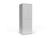 Kleiderschrank 2x300 mm Gerades Dach 2 Fächer in der Höhe Hellgraue Tür Griff mit Vorhängeschloss Kleiderschrank 2x300 mm Gerades Dach 2 Fächer in der Höhe Hellgraue Tür Griff mit Vorhängeschloss von Sonesson