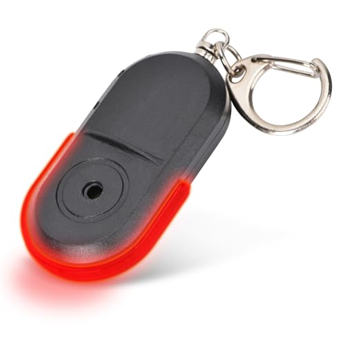 Drahtloser Anti-Verlust-Alarm, Pfeifton-Schlüsselfinder mit LED-Licht, Schlüsselanhänger-Locator für Schlüssel, Brieftasche, Telefon, Brille, Gepäck, Haustier-Tracker(rot) von Sonew