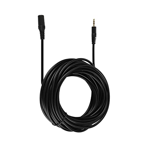 Sonew 30m Audiokabel, Stecker auf Buchse Optisches Verlängerungskabel Klinkenstecker Aux Kabel für Smartphone Kopfhörer Stereo(15m) von Sonew