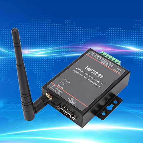 Sonew Serial Device Server, Ethernet-Konvertermodul, RS232/485/422 zu WLAN und Ethernet DTU-Netzwerkkommunikation, WLAN-Hotspot-Signal-Extender, 5–36 VDC, für IP-Kamera, Netzwerk von Sonew