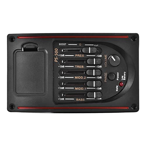 Verbesserter EQ PS-500 5-Band-Equalizer und Digitaler Tuner-Tonabnehmer für Akustikgitarren mit Hochstechnischen Fundierten Funktionen und Integrierter Feedback-Steuerung von Sonew
