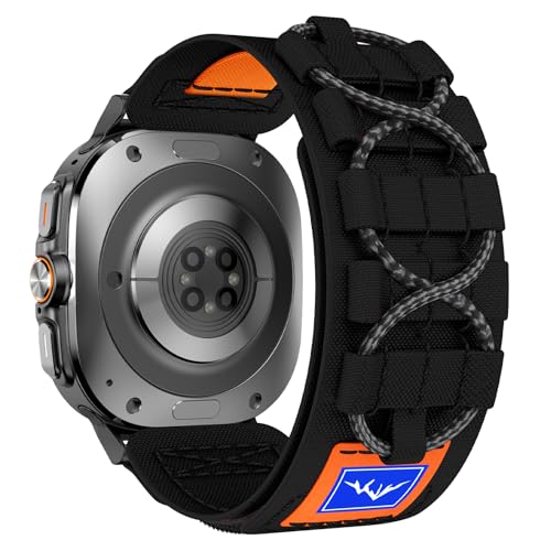 Armband Kompatibel mit Galaxy Watch Ultra 47 mm, Robuste Gewebte Nylon Schlaufe Armband, Verstellbares Sport Ersatzarmband, Metallverbindungs Armband für Samsung Galaxy Watch Ultra Armband Kompatibel mit Galaxy Watch Ultra 47 mm, Robuste Gewebte Nylon Schlaufe Armband, Verstellbares Sport Ersatzarmband, Metallverbindungs Armband für Samsung Galaxy Watch Ultra von Songsier