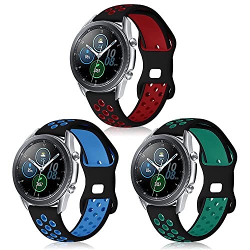 Armband kompatibel mit Samsung Galaxy Watch 3 45mm / Galaxy Watch 46mm Armband, 22mm Silikonarmband für Gear S3 Frontier/Classic/Huawei Watch GT 46mm / GT 2 46mm / GT2 PRO/Amazfit GTR 47MM von Songsier