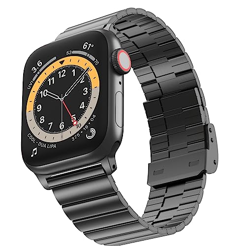 Kompatibel mit Apple Watch Armband Series 8 41mm, Edelstahl Metall Armband 41mm 40mm 38mm für iWatch Series 9 8 7 SE 6 5 4 3 2 1, Ersatz Einstellbar Armbänder für Herren Damen von Songsier