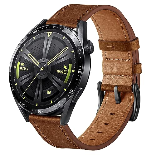 Leder Armband für Huawei Watch GT 3 Pro,Huawei Watch GT 3 46mm, Huawei Watch GT2 46mm,Huawei Watch GT2 Pro/GT 2e，22mm Ersatzarmband für Huawei Watch GT Fashion, Sport, Active, Elegant, Classic von Songsier