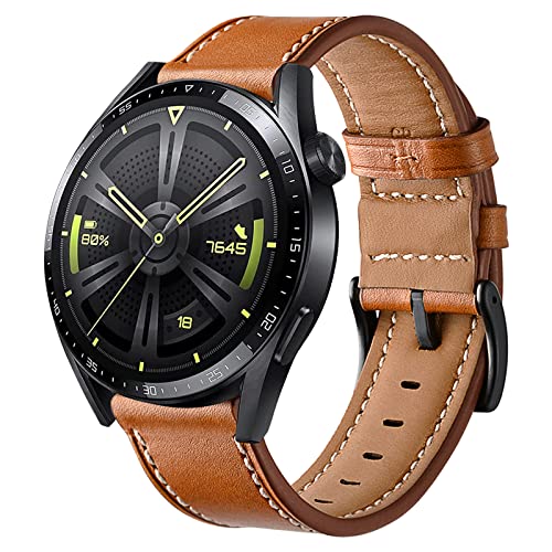 Leder Armband für Huawei Watch GT 3 Pro,Huawei Watch GT 3 46mm, Huawei Watch GT2 46mm,Huawei Watch GT2 Pro/GT 2e，22mm Ersatzarmband für Huawei Watch GT Fashion, Sport, Active, Elegant, Classic von Songsier