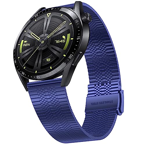 Metall Armband für Huawei Watch GT 3 46mm/ 3 Pro, Huawei Watch GT2 46mm, Huawei Watch GT2 Pro/GT 2e/ GT Active/Watch 2 Classic/Galaxy watch 3 45mm, 22mm Rostfreier Stahl Ersatzarmband von Songsier